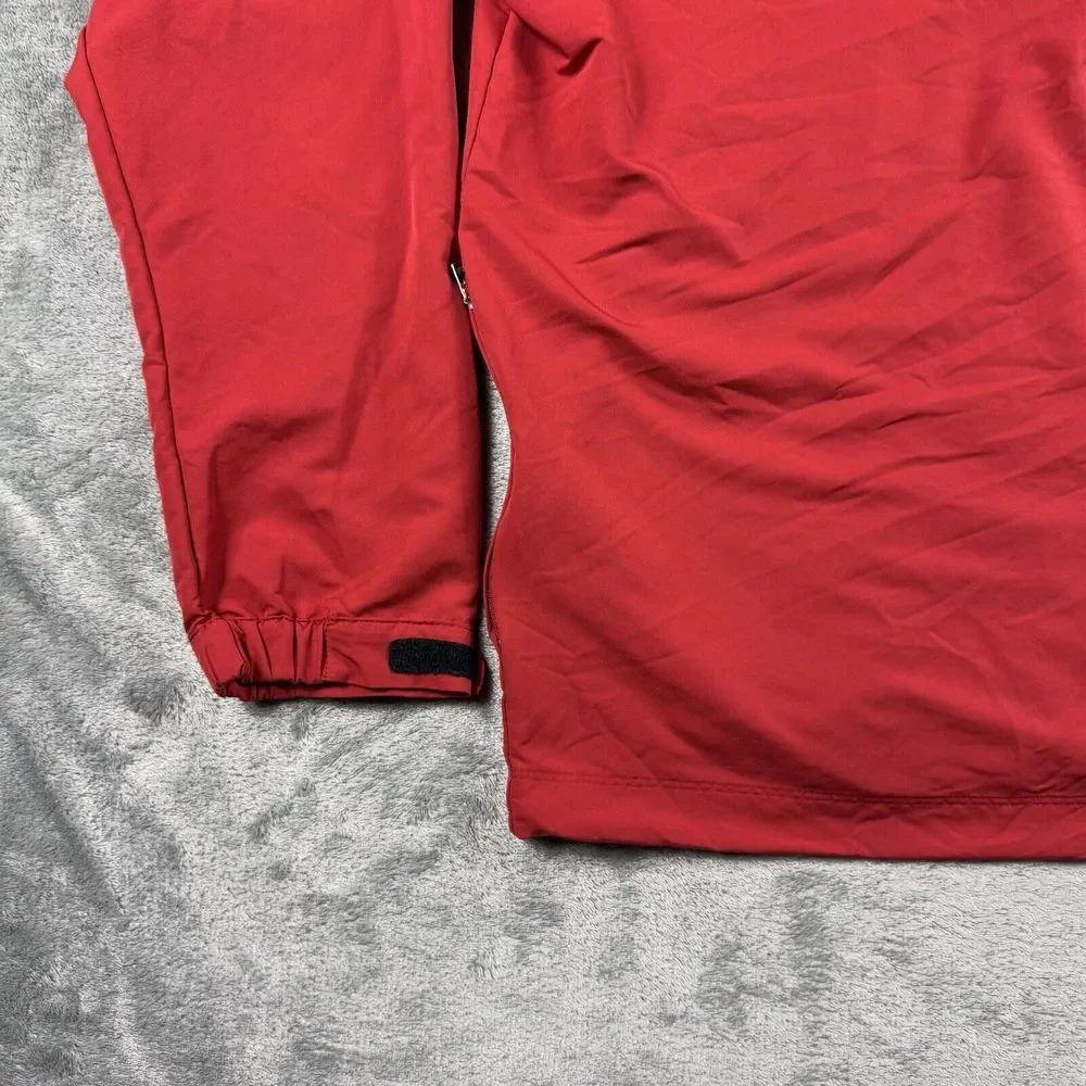 Nike Golf‎ Windbreaker Jacket Lightweight Mens Size Large Red Full Zip Mock Neck